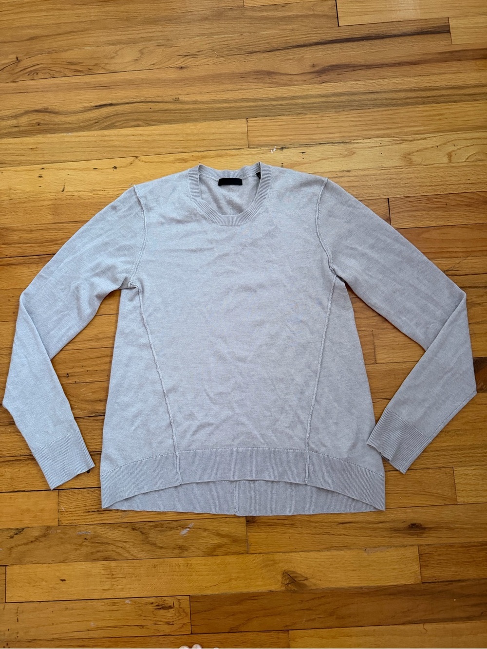 ATM silk wool cashmere Light Gray Crewneck Sweater Anthony Thomas Melillo XS